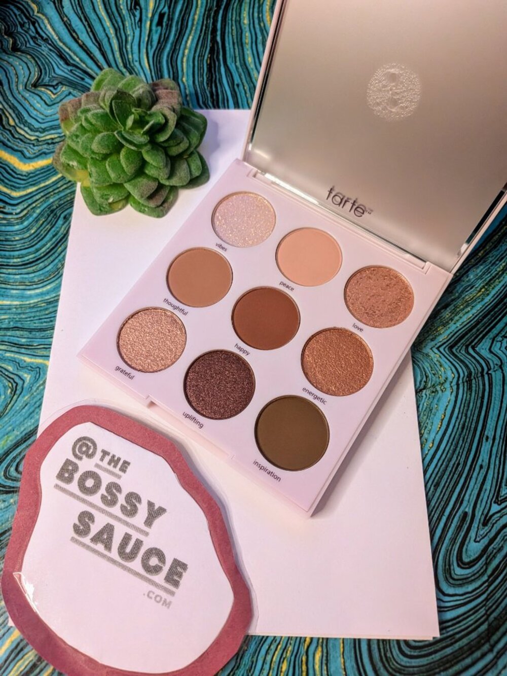 🌸  Tarte Positive Vibes 9 Pan Pink Nudes Eyeshadow Palette NIB